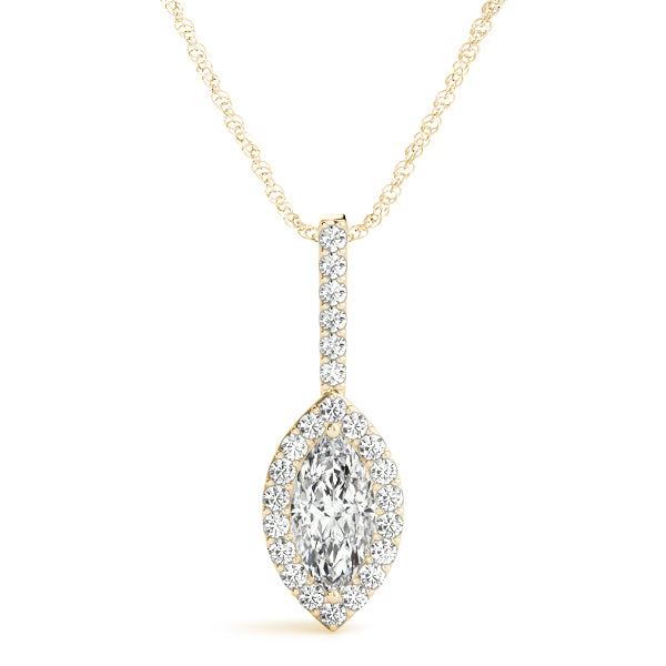 Marquise Halo Diamond Pendant · 0.67 ct tw