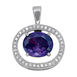 Oval Gemstone Pendant · 0.36 ct tw