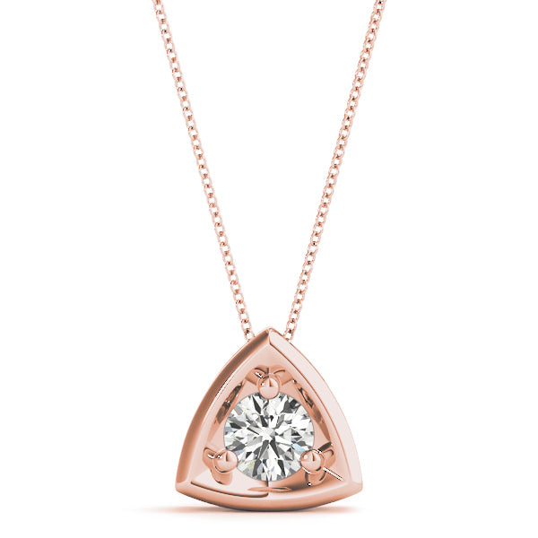 Round Diamond Solitaire Pendant · 0.50 ct tw