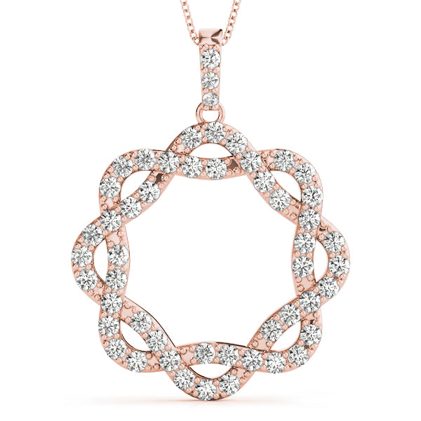 Circle Diamond Pendant · 1.02 ct tw