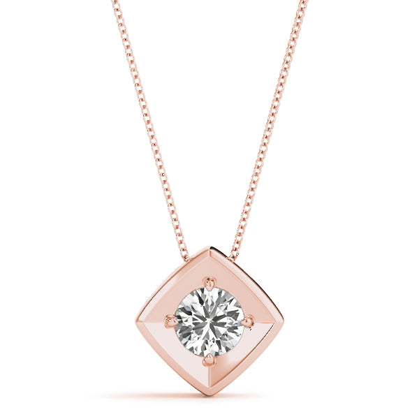 Round Diamond Solitaire Pendant · 0.50 ct tw