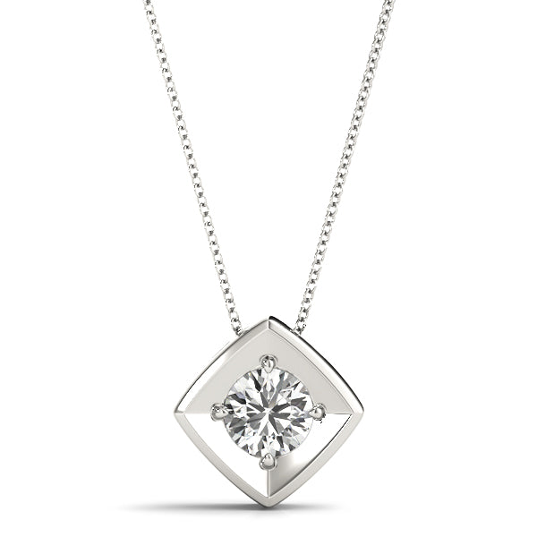 Round Diamond Solitaire Pendant · 0.50 ct tw