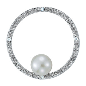 Pearl Gemstone Pendant · 0.04 ct tw