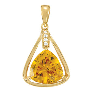 Trillion Gemstone Pendant · 0.04 ct tw