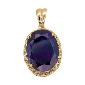 Oval Gemstone Pendant
