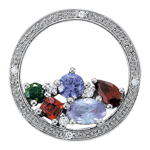 Oval Trillion Gemstone Pendant · 0.05 ct tw