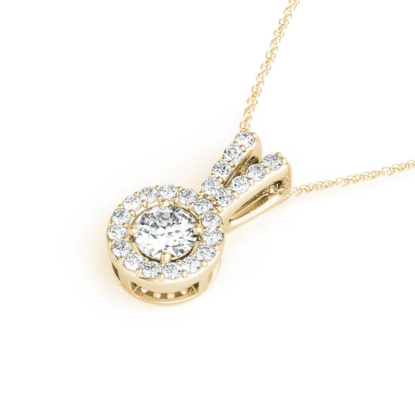 Round Halo Diamond Pendant · 0.73 ct tw