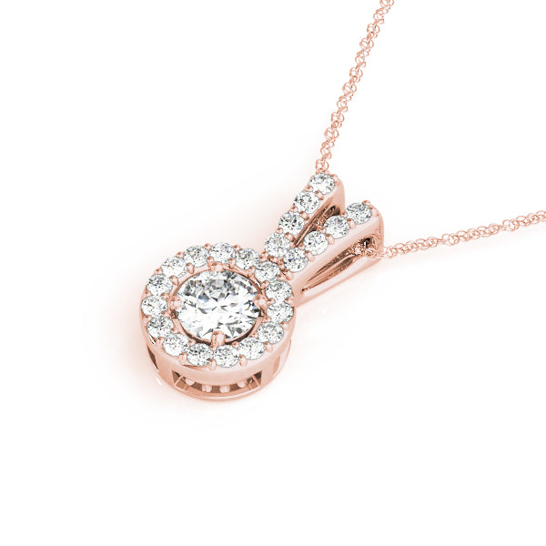 Round Halo Diamond Pendant · 0.73 ct tw