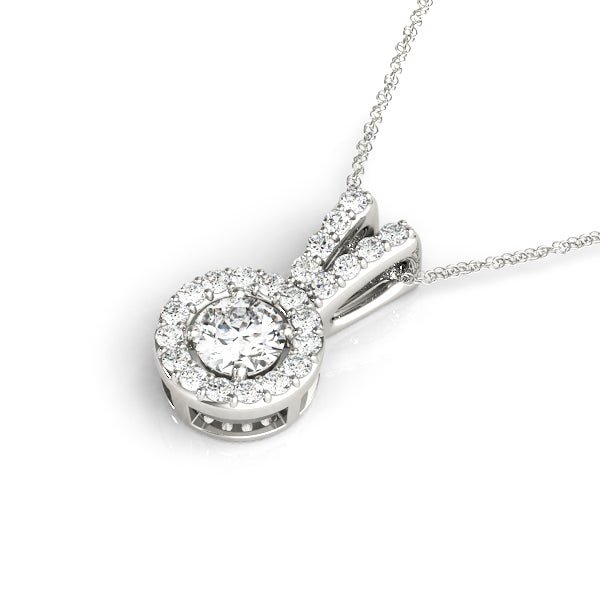 Round Halo Diamond Pendant · 0.73 ct tw