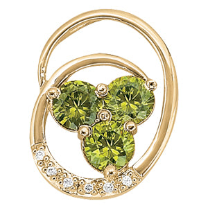 Round Gemstone Pendant · 0.03 ct tw