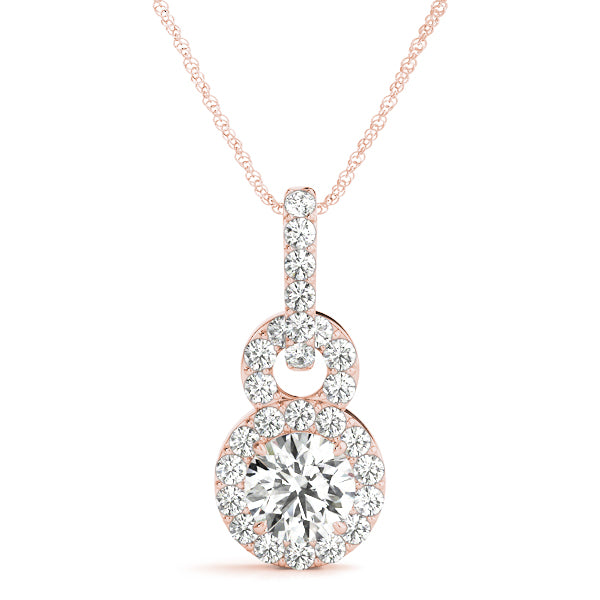 Round Halo Diamond Pendant · 1.39 ct tw
