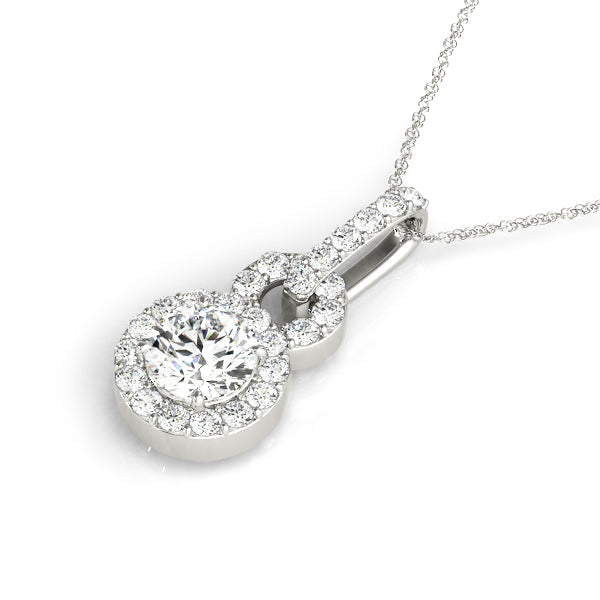 Round Halo Diamond Pendant · 1.39 ct tw