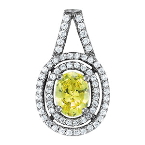 Oval Gemstone Pendant · 0.54 ct tw