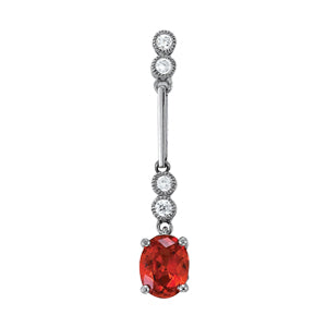Oval Gemstone Pendant · 0.16 ct tw