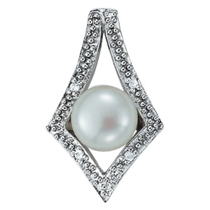 Pearl Gemstone Pendant · 0.03 ct tw