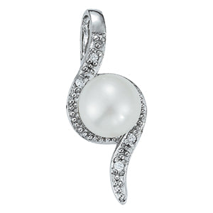 Pearl Gemstone Pendant · 0.02 ct tw