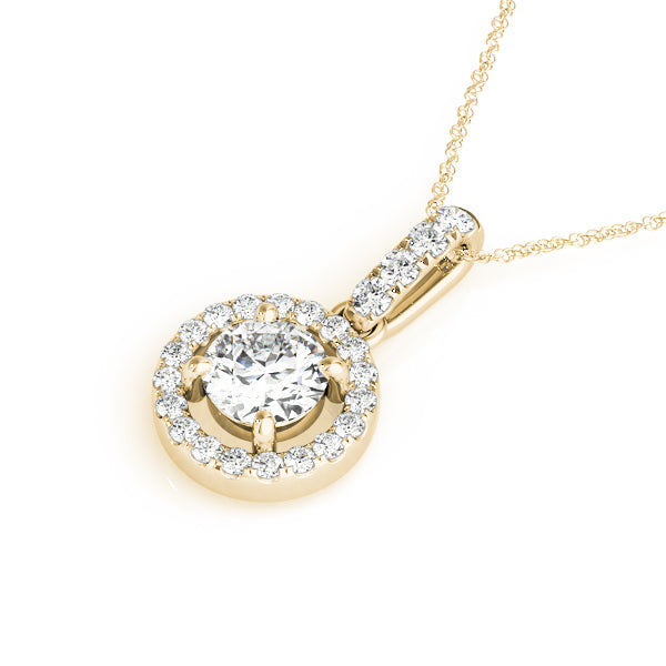 Round Halo Diamond Pendant · 1.24 ct tw
