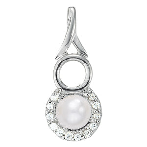 Pearl Gemstone Pendant · 0.12 ct tw