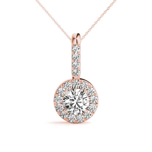 Round Halo Diamond Pendant · 1.42 ct tw