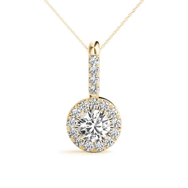 Round Halo Diamond Pendant · 0.23 ct tw