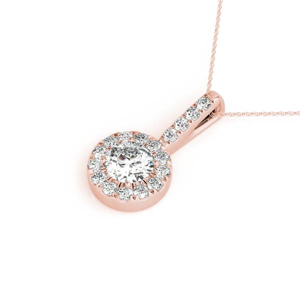 Round Halo Diamond Pendant · 1.42 ct tw