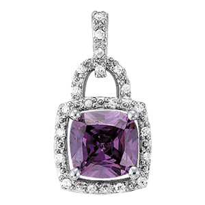Cushion Gemstone Pendant · 0.10 ct tw