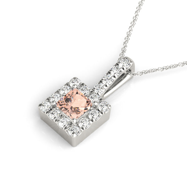 Square Halo Diamond Pendant · 0.23 ct tw