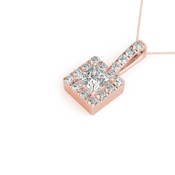 Square Halo Diamond Pendant · 2.00 ct tw