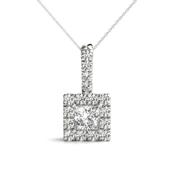 Square Halo Diamond Pendant · 0.23 ct tw