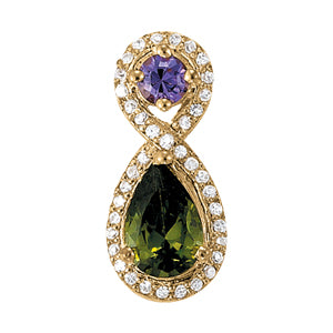 Pear Gemstone Pendant · 0.19 ct tw