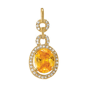 Oval Gemstone Pendant · 0.20 ct tw