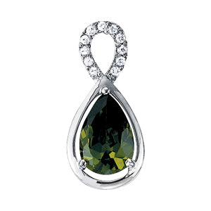 Pear Gemstone Pendant · 0.11 ct tw
