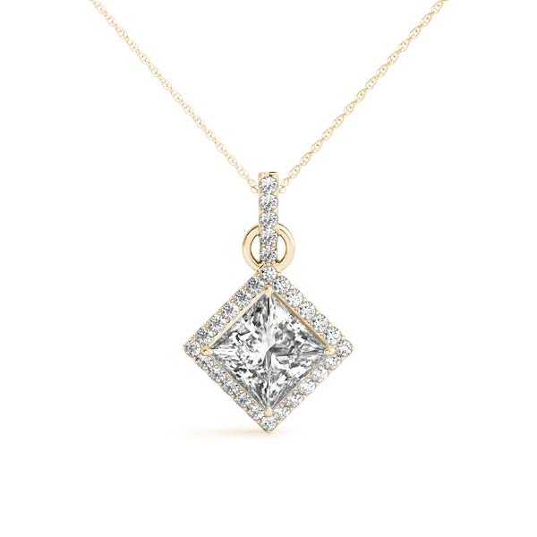 Square Cushion Gemstone Pendant · 0.14 ct tw