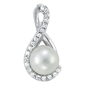 Pearl Gemstone Pendant · 0.10 ct tw