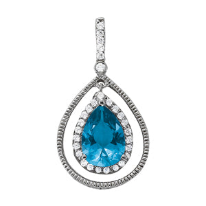 Pear Gemstone Pendant · 0.15 ct tw
