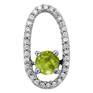Round Gemstone Pendant · 0.16 ct tw