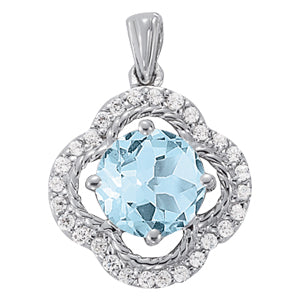 Round Gemstone Pendant · 2.20 ct tw