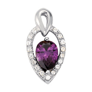 Pear Gemstone Pendant · 0.13 ct tw