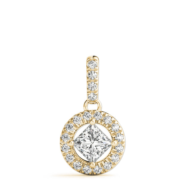Square Halo Diamond Pendant · 0.20 ct tw