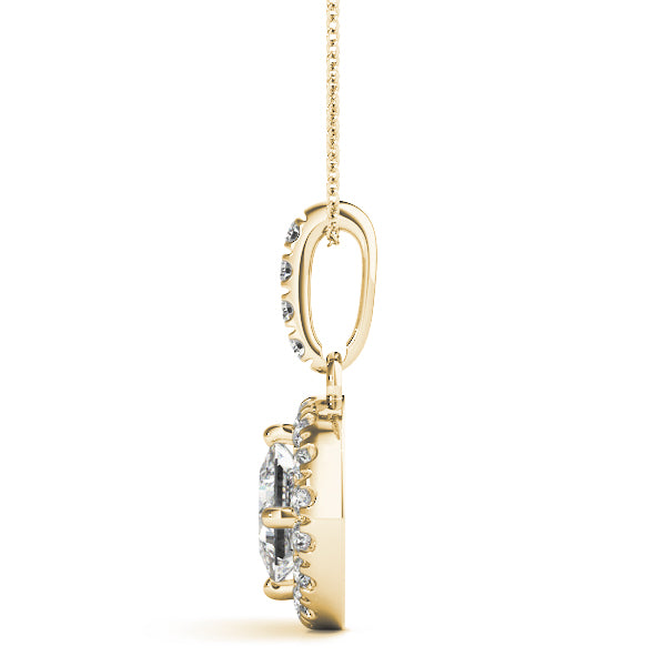 Square Halo Diamond Pendant · 0.20 ct tw