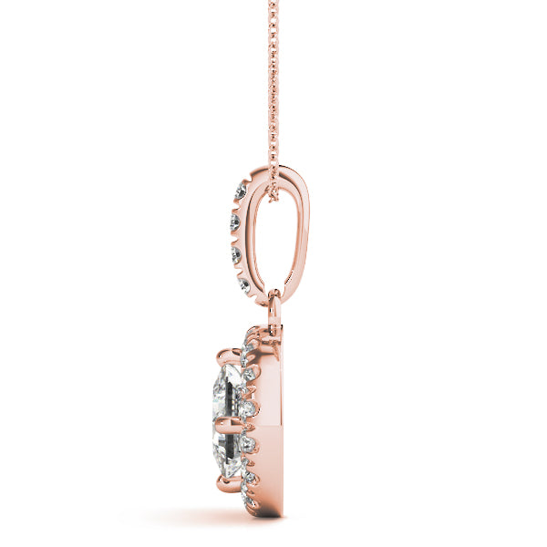 Square Halo Diamond Pendant · 0.20 ct tw