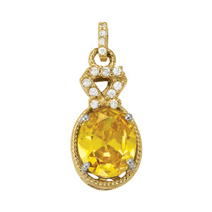 Oval Gemstone Pendant · 0.22 ct tw