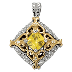 Cushion Gemstone Pendant · 0.04 ct tw