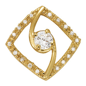 Round Diamond Solitaire Pendant · 0.19 ct tw