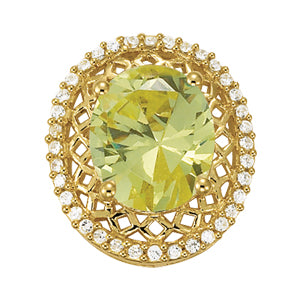 Oval Gemstone Pendant · 0.27 ct tw