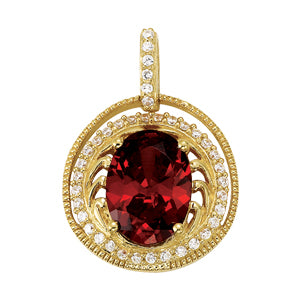 Oval Gemstone Pendant · 0.33 ct tw