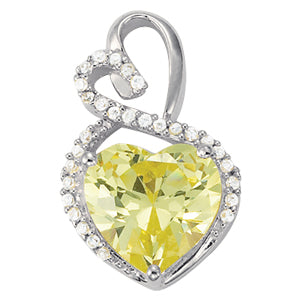 Heart Gemstone Pendant · 0.14 ct tw