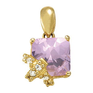Square Cushion Gemstone Pendant · 0.07 ct tw