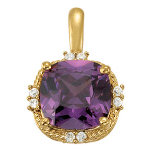 Cushion Gemstone Pendant · 0.08 ct tw