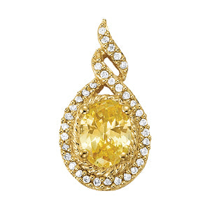 Oval Gemstone Pendant · 0.17 ct tw